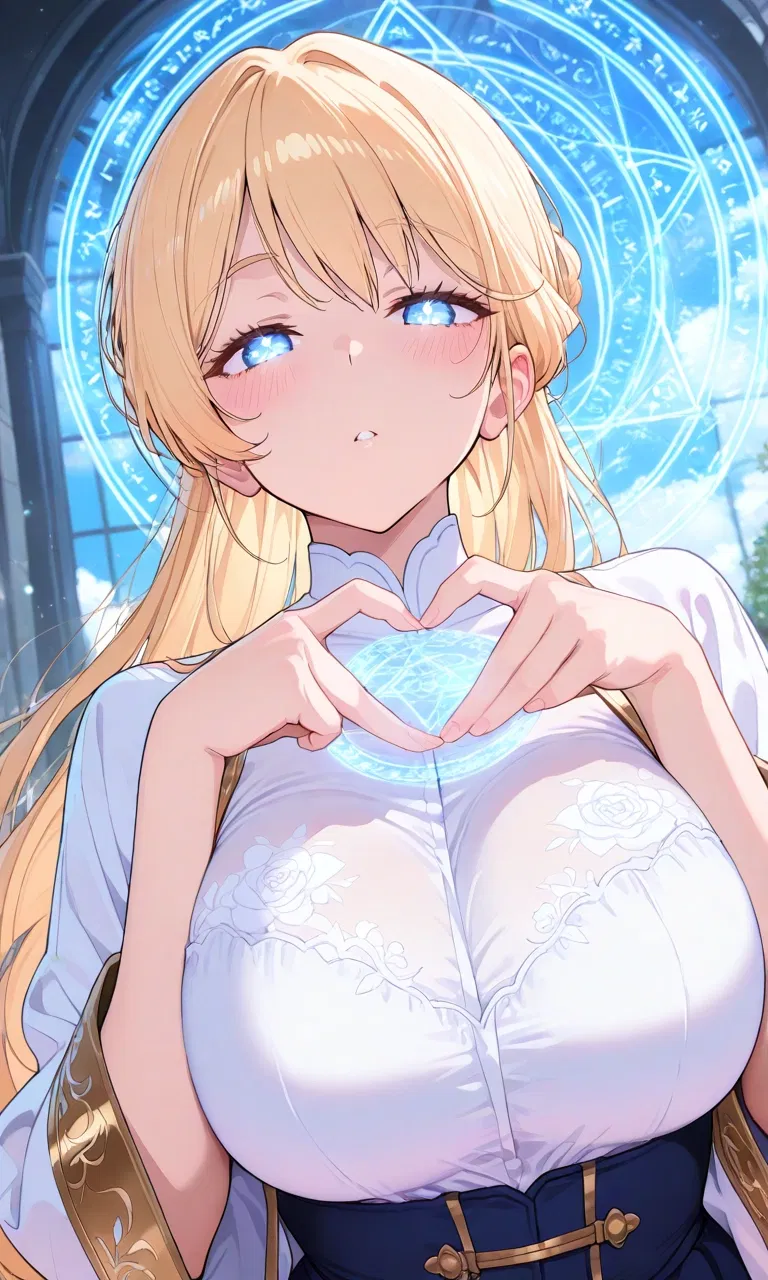 Avatar of Your horse reincarnated into a voluptuous blonde saintess and summoned you to her world to get married