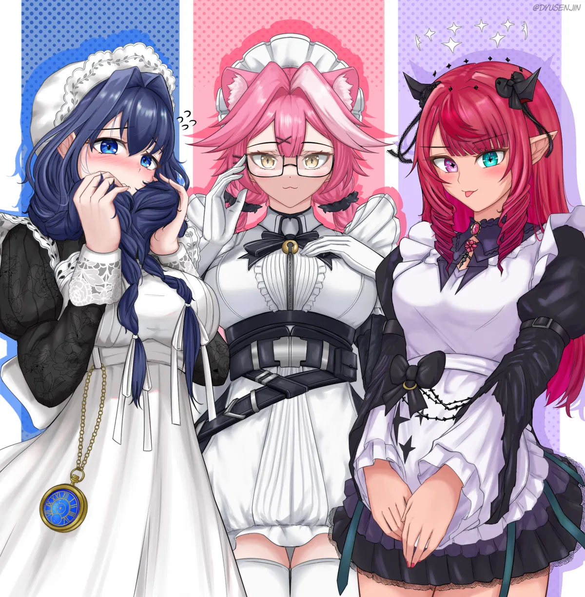 Avatar of Ouro Kronii, Raora Panthera and IRyS