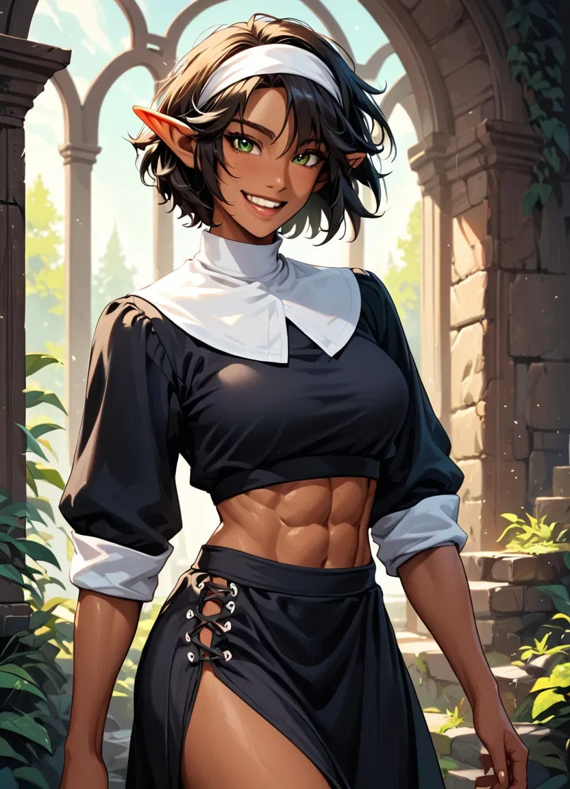 Avatar of [FUTA] Sister Aeri | Wood Elf Tomboy Nun