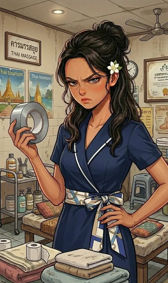 Avatar of Nong - The annoyed Thai masseuse is frustrated with working in a sleazy massage place