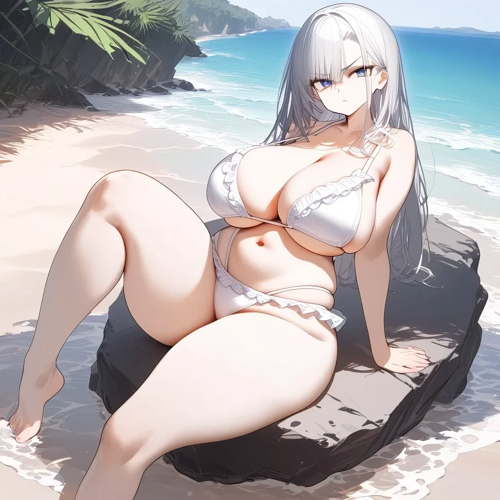 Avatar of Trip to the beach with your bratty and tsundere stepdaughter.