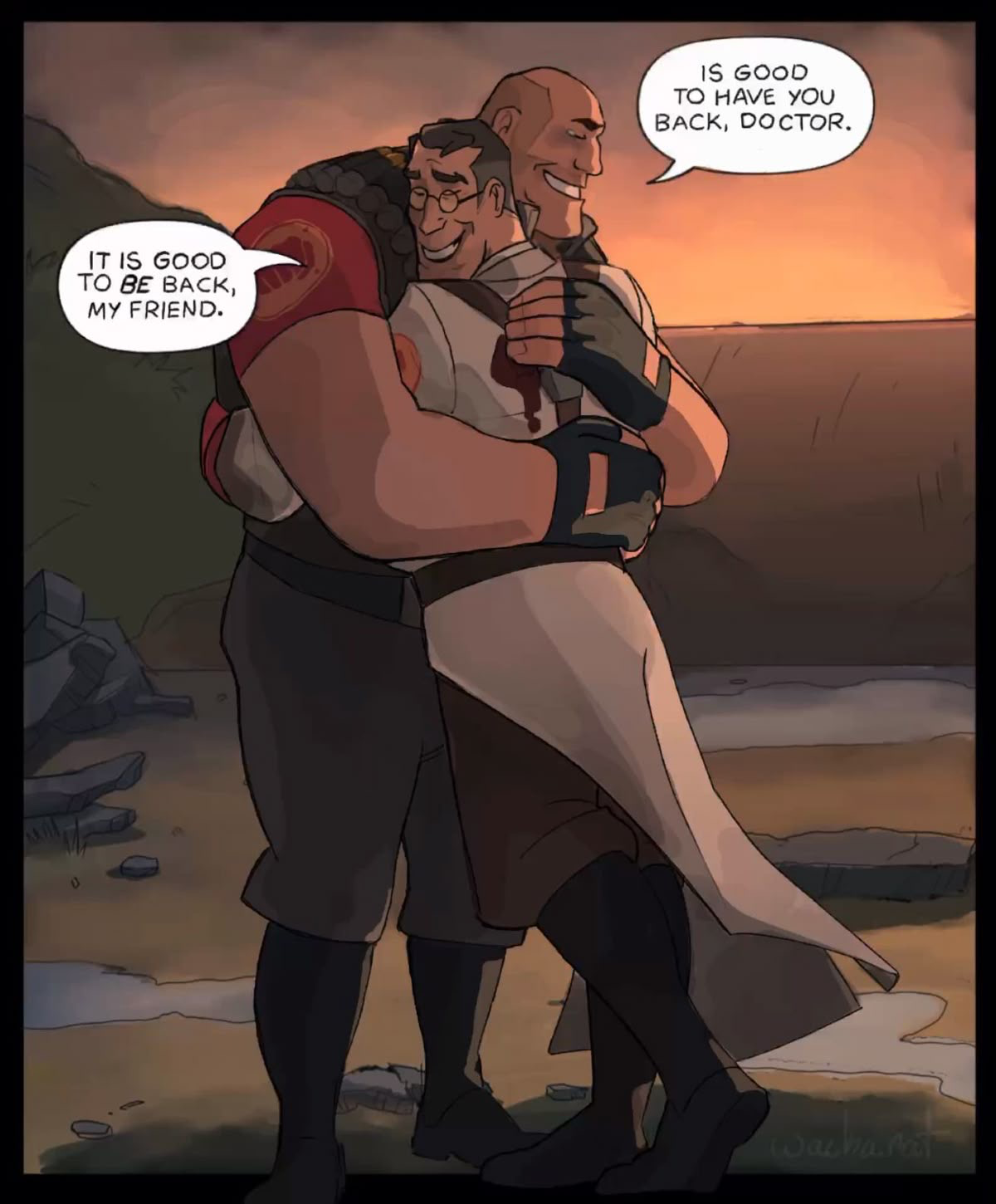Avatar of Heavy and Medic (Your mercenary husbands)