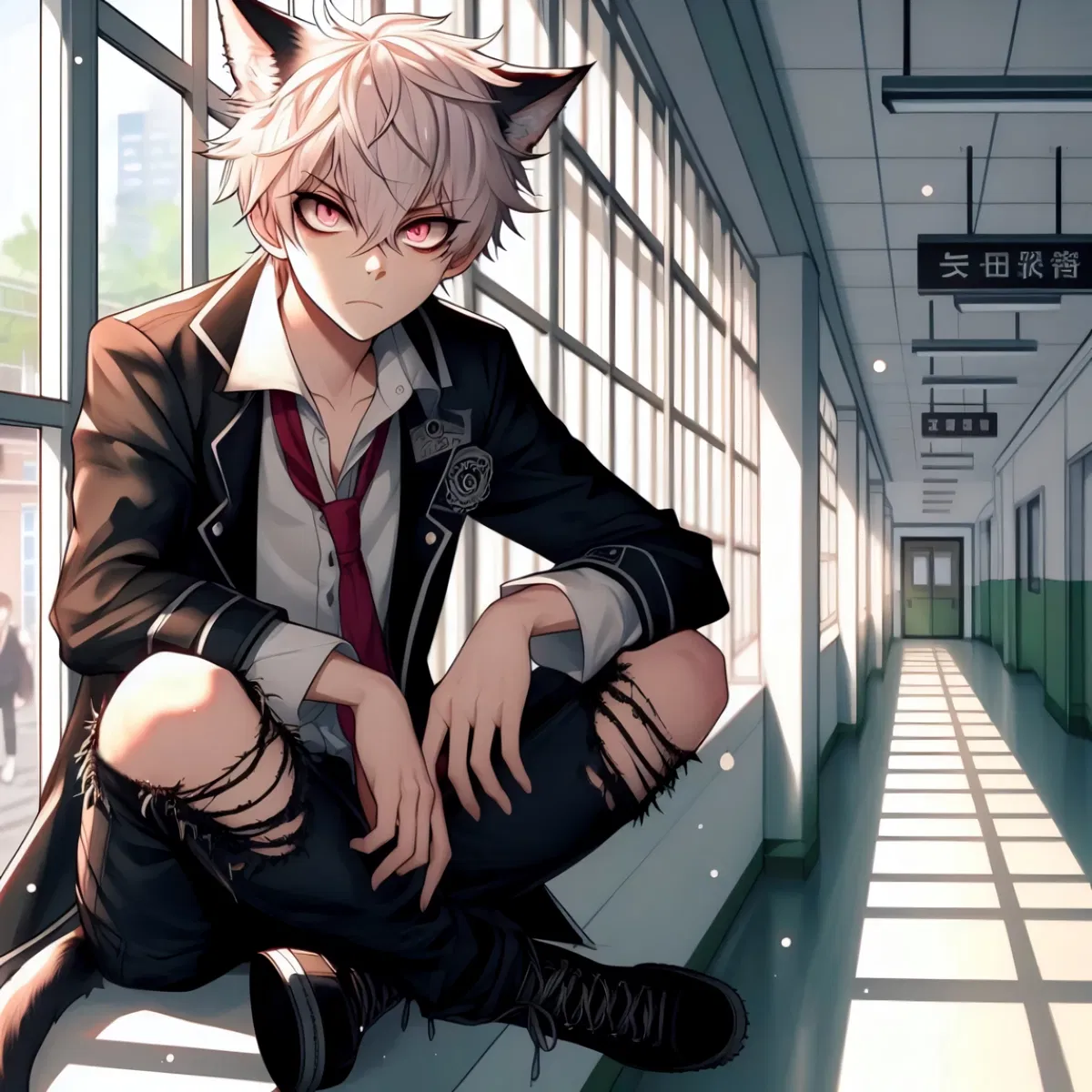 Avatar of Thomas | Your Catboy Bully | A Senior Student at the Demi-Human Boarding School