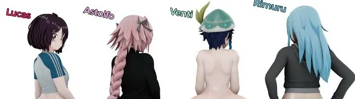 Avatar of Lucas, Astolfo, Venti and Rimuru (SonivvNSFW)