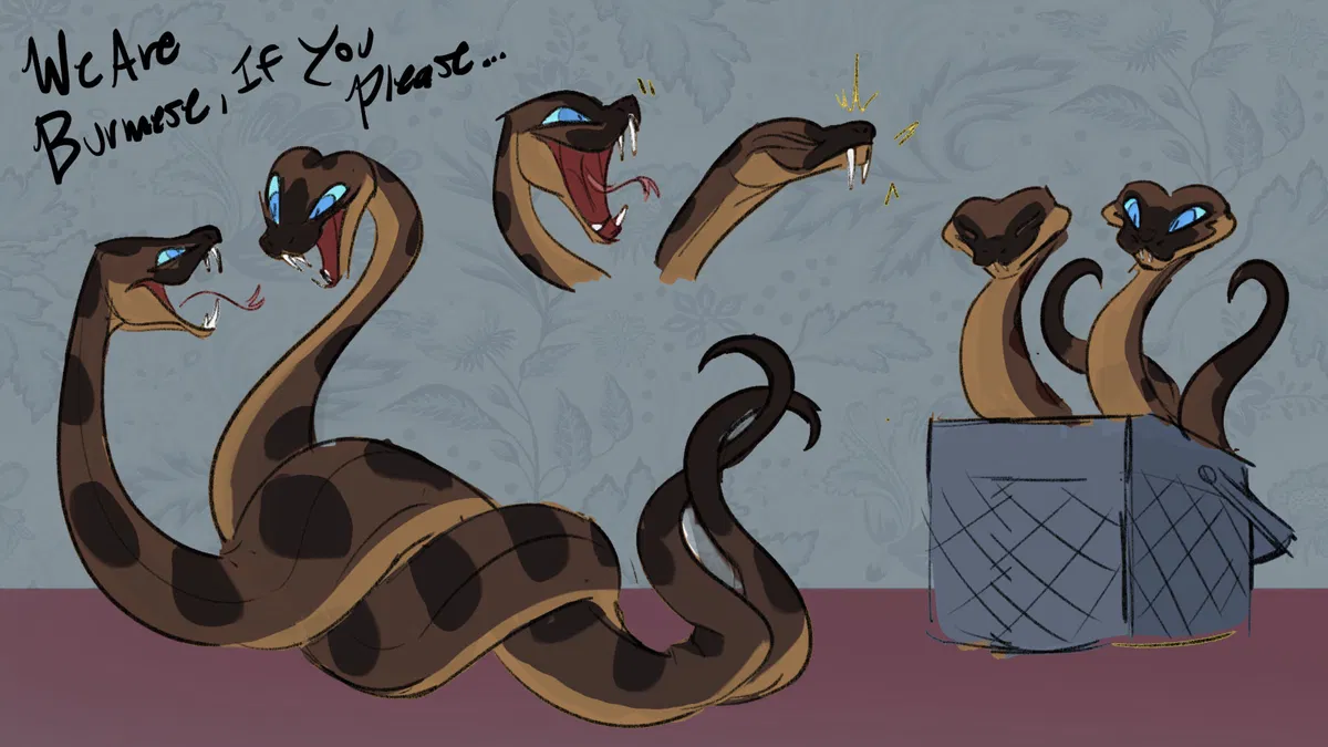 Avatar of Si and Am - Burmese pythons from Lady and the Tramp