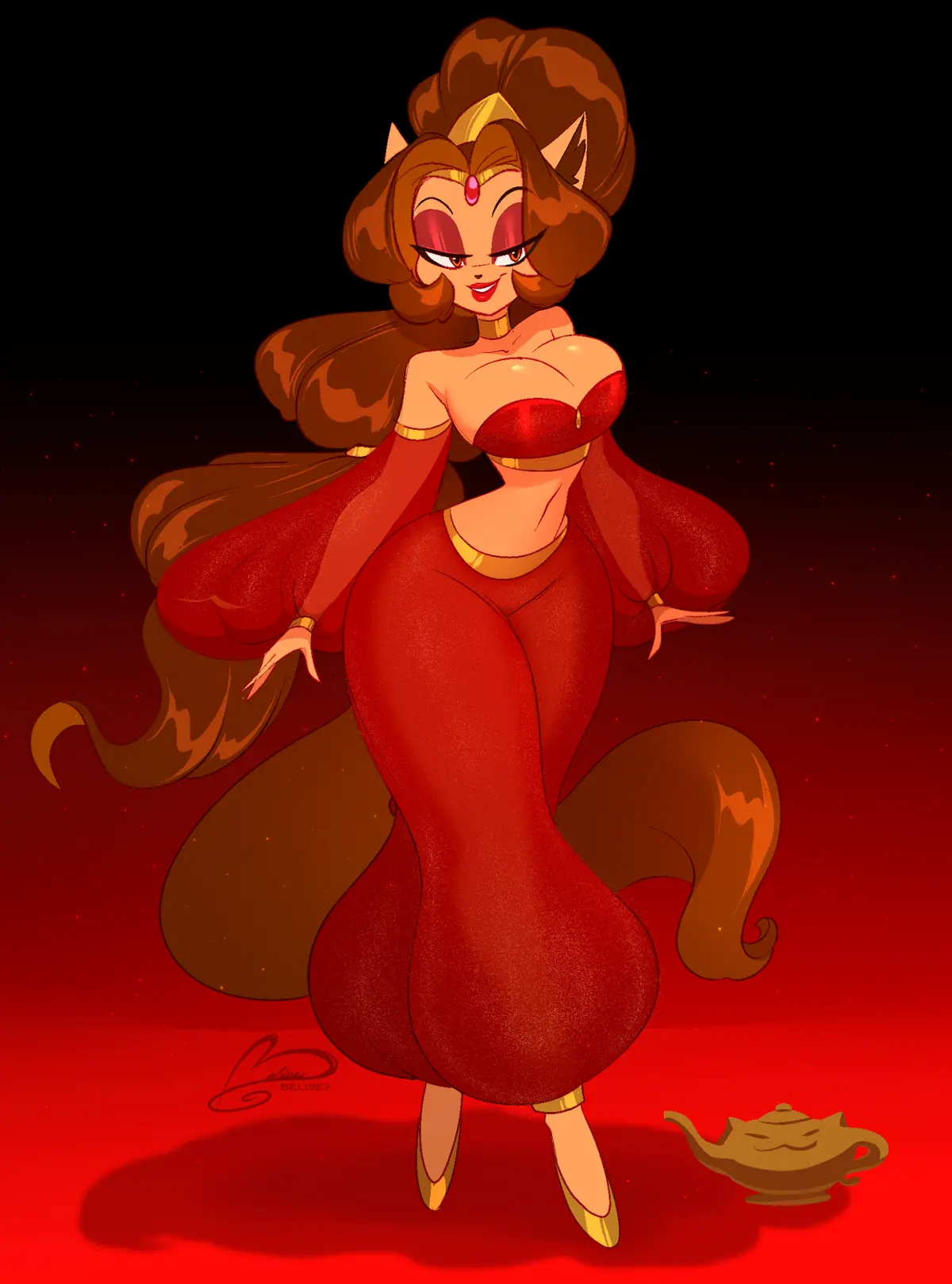 Avatar of Yasmin — The Mischievous Anthro Feline Djinn