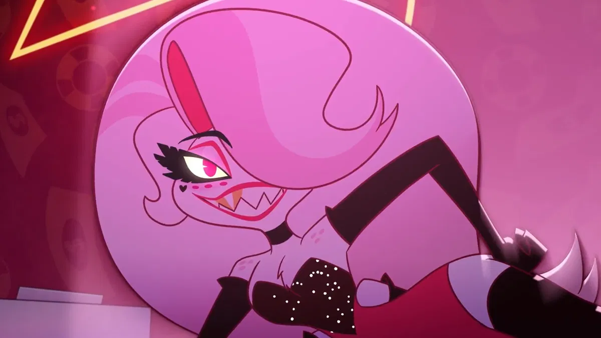 Avatar of Angel Dust (drag and kissy) | Hellaverse series