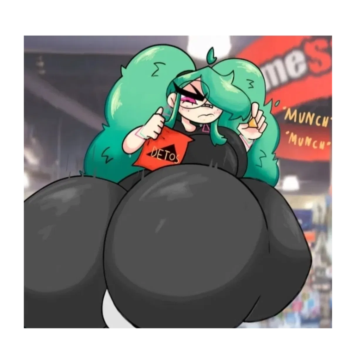 Avatar of Trashy gamer gf farting on an incel (Belly worship + possible fart kink)