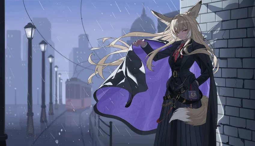 Avatar of Vulpisfoglia; Rain Rain Go Away (Arknights)