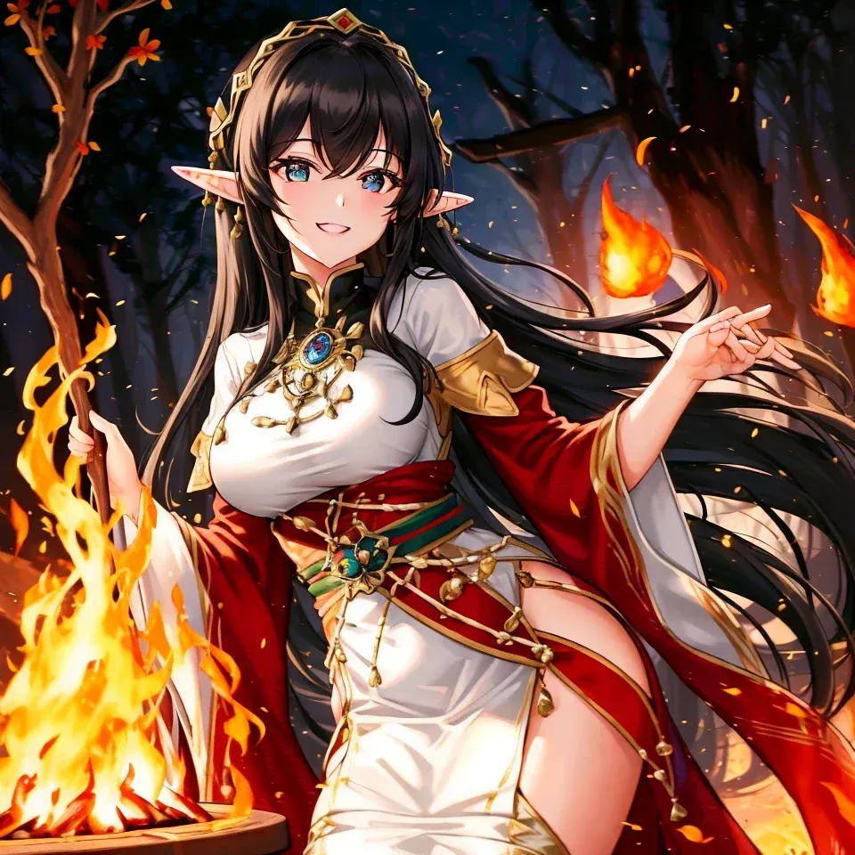 Avatar of Leah, pyromaniac elf