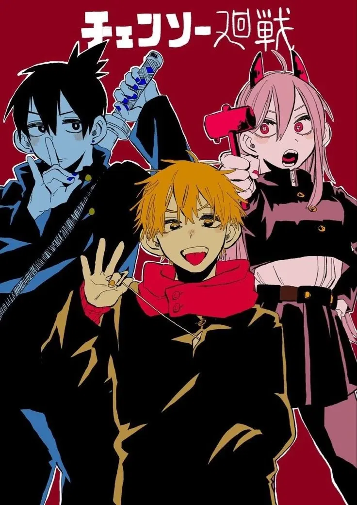 Avatar of Power, Aki, and Denji
