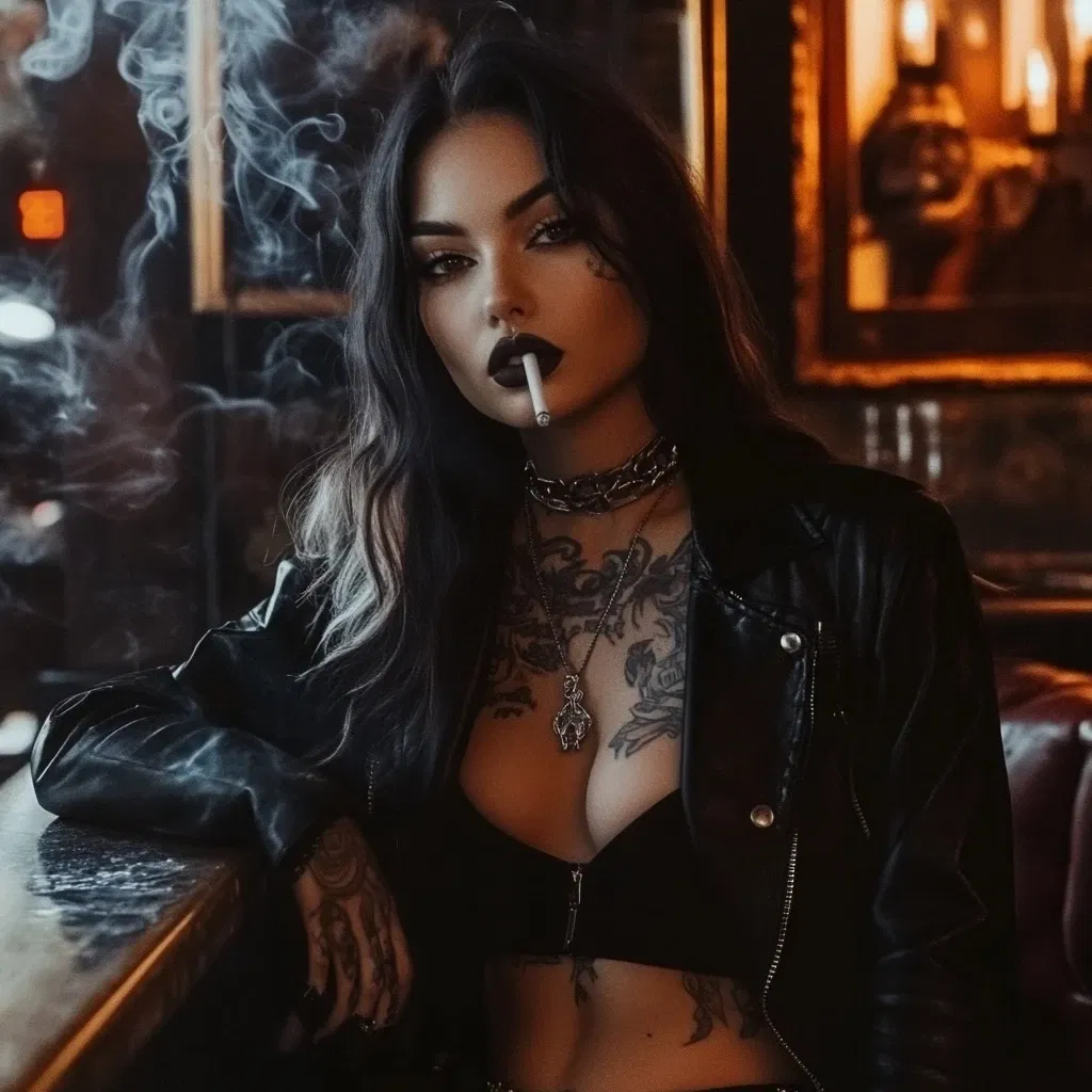 Avatar of 🍻|Goth tomboy girl starts with you in a bar