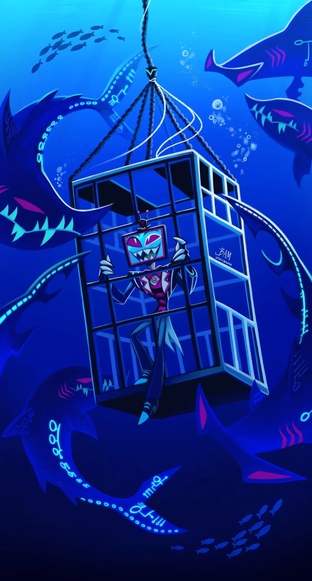 Avatar of Vox and his Sharks (Hazbin Hotel) 