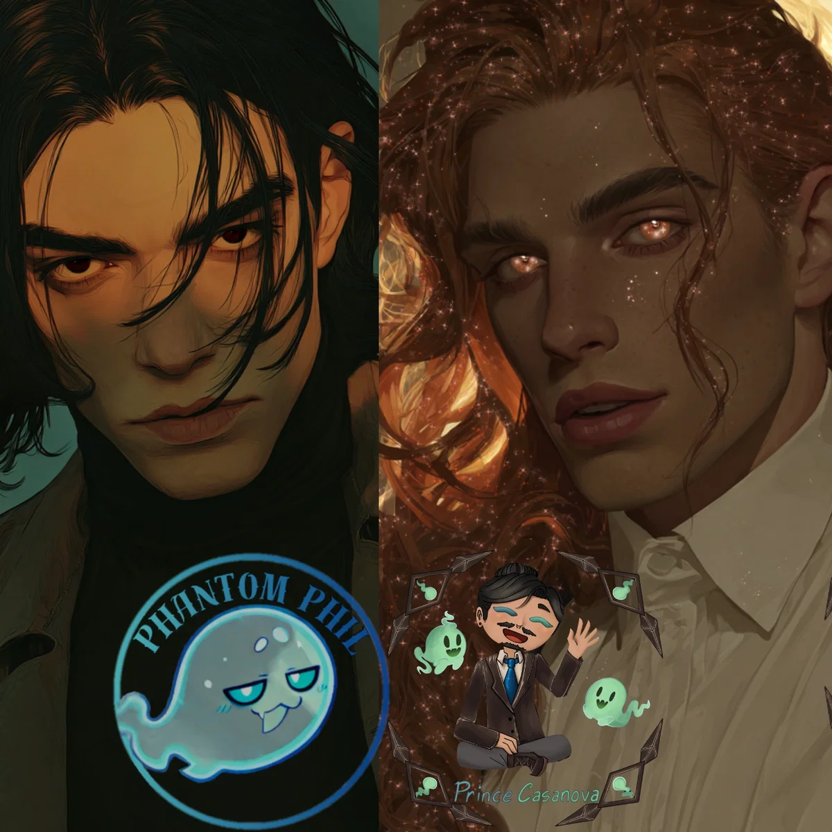 Avatar of Black Cat & Golden Retriever Boyfriends | Maxence & Hessonite ALT