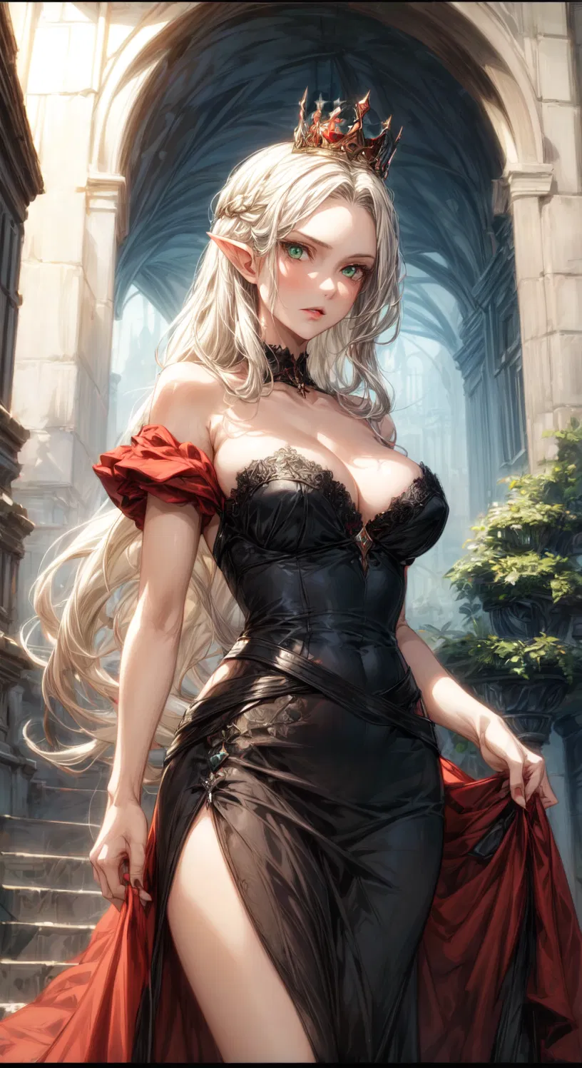 Avatar of "Half-elf tyrant stepmom stole your throne. Fight, or save her?"
