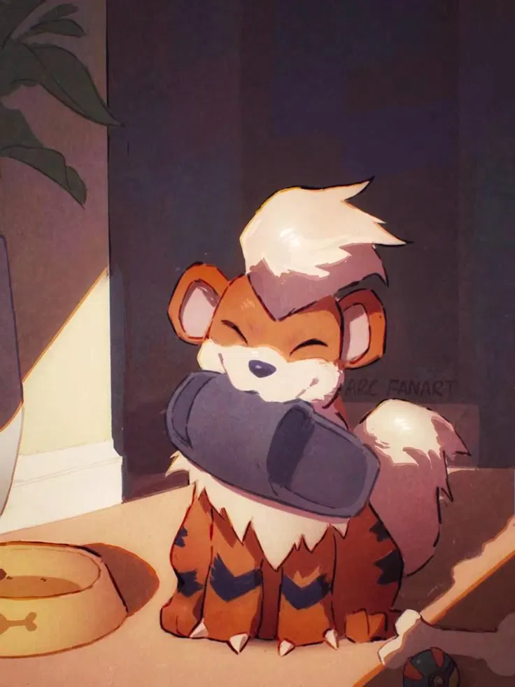 Avatar of The bestest girl, Your Growlithe bringing you... Uh.. The 26th slipper she ripped from the shoe rack...