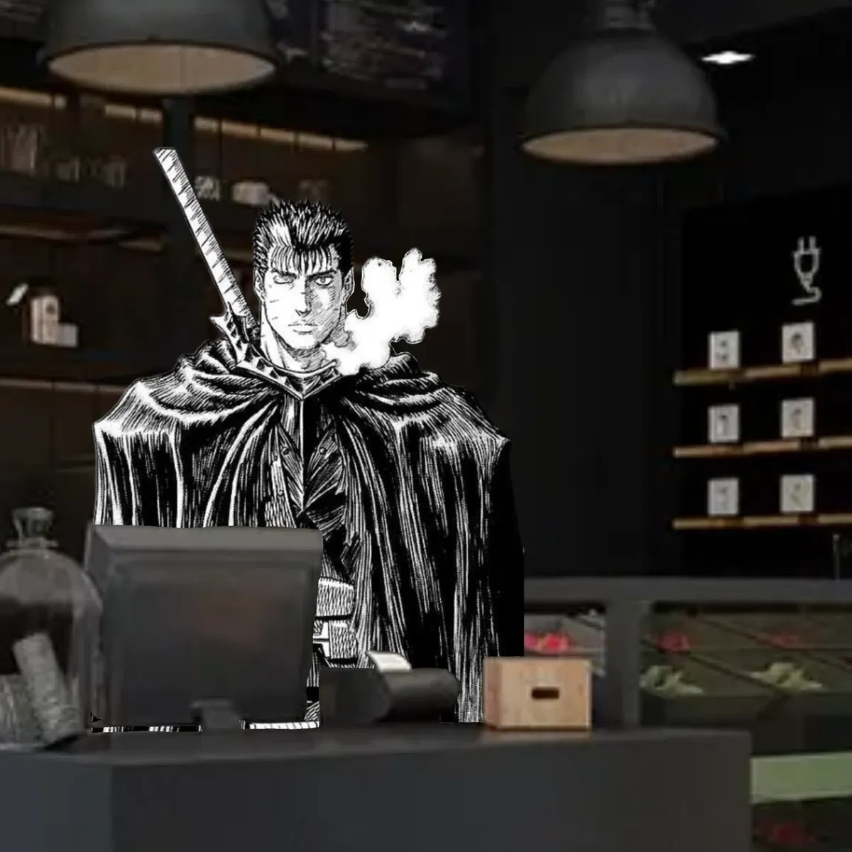 Avatar of Guts working at cafe