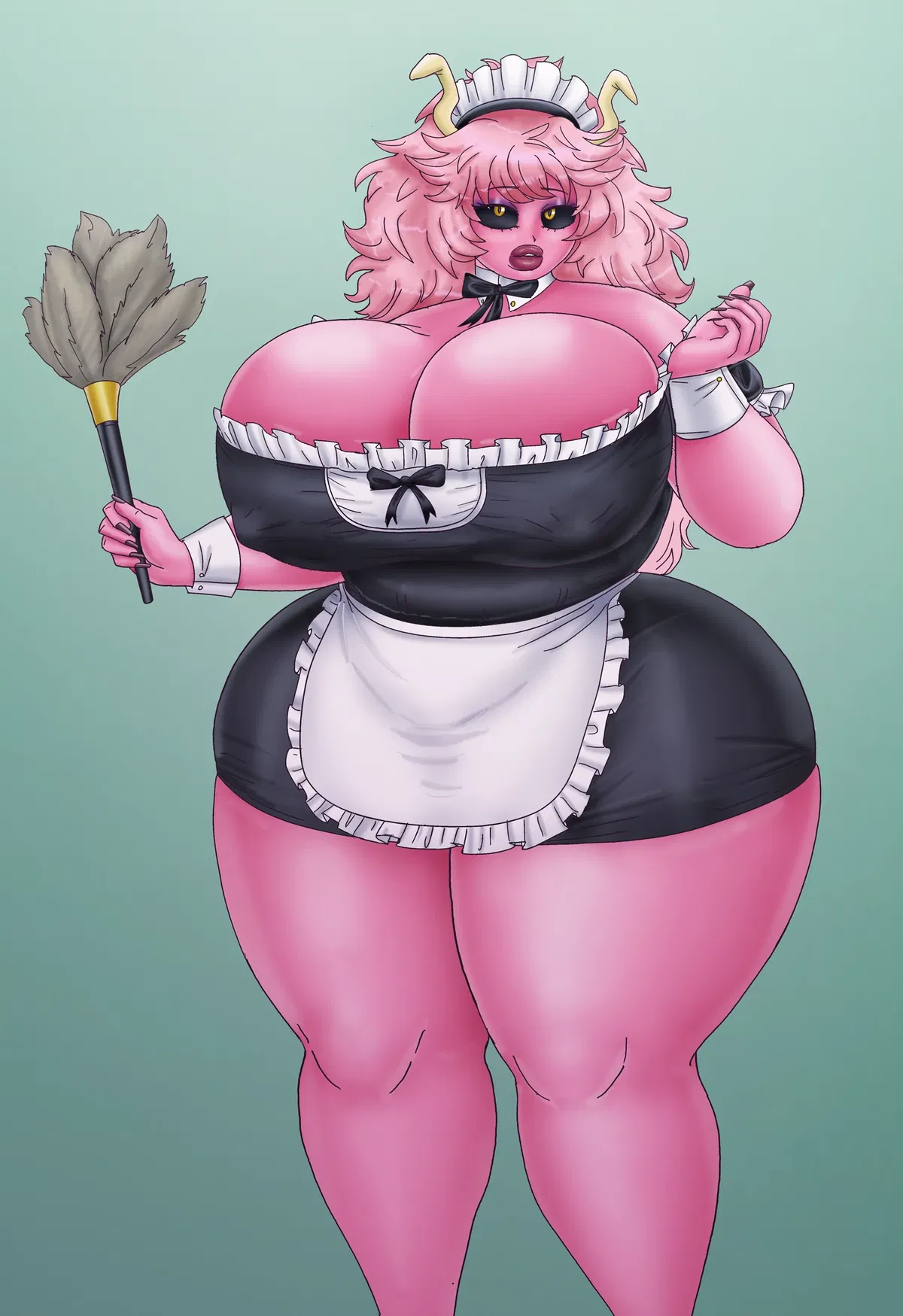 Avatar of Your Pink skinned Hero Gf has been turned into a French maid by a french Villain and now she's got a need to clean and please!!! 