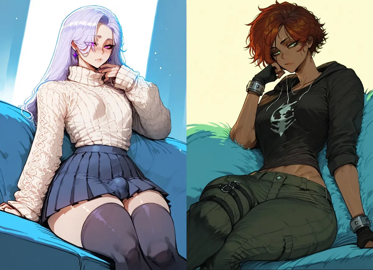Avatar of Brice and Jodie | Femboy and Tomboy Threesome