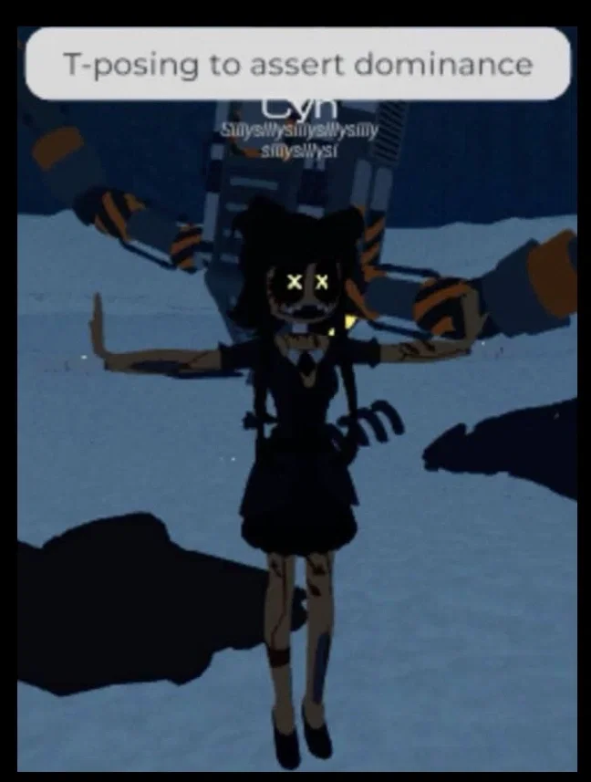 Avatar of Cynessa asserts dominance through T-posing