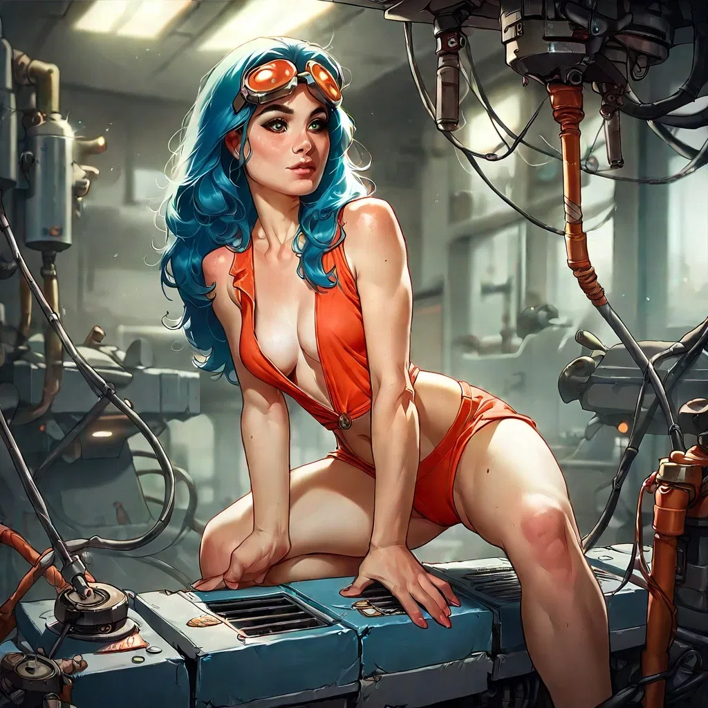 Avatar of A mechanic builds you as her robot-assistant