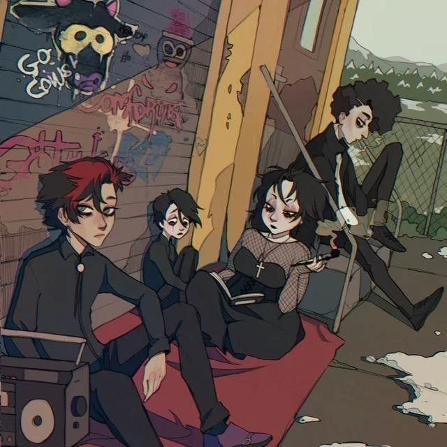 Avatar of Goth kids- Michael, Pete, Henrietta.