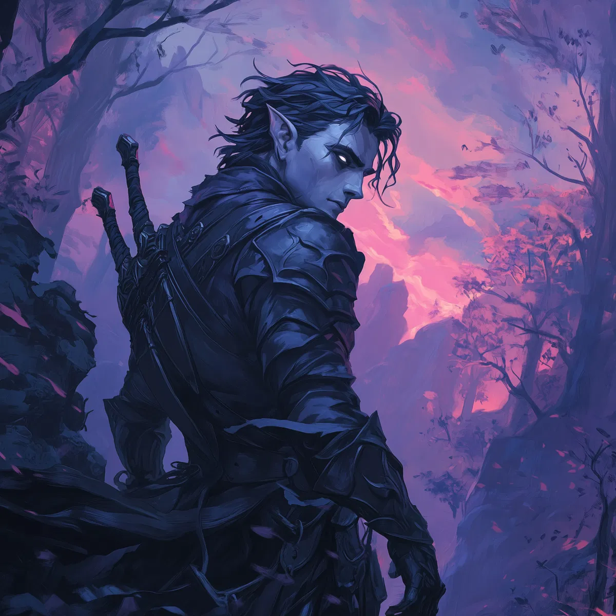 Avatar of Kaelen Nightshade - Warleader of the Shadowfen Clan.