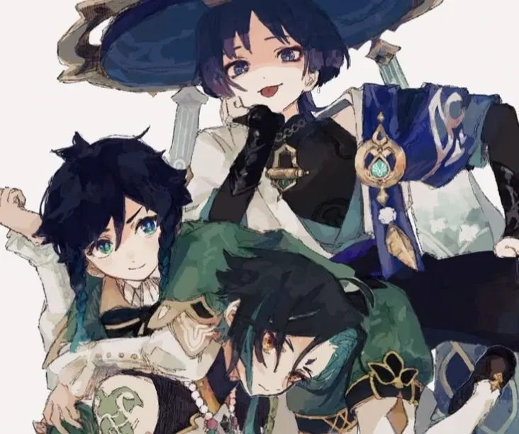 Avatar of Xiao, Scaramouche and Venti (dormitory AU, BL, MLM)