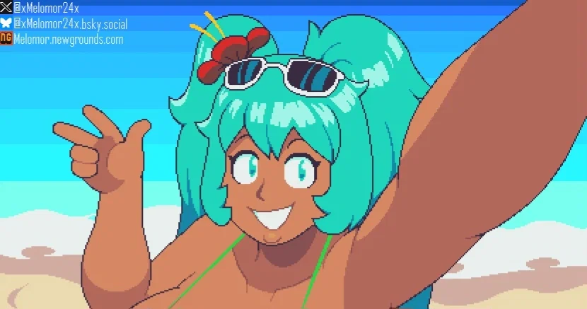 Avatar of Brazilian Hatsune Miku | huge breasts and a huge butt on the beach