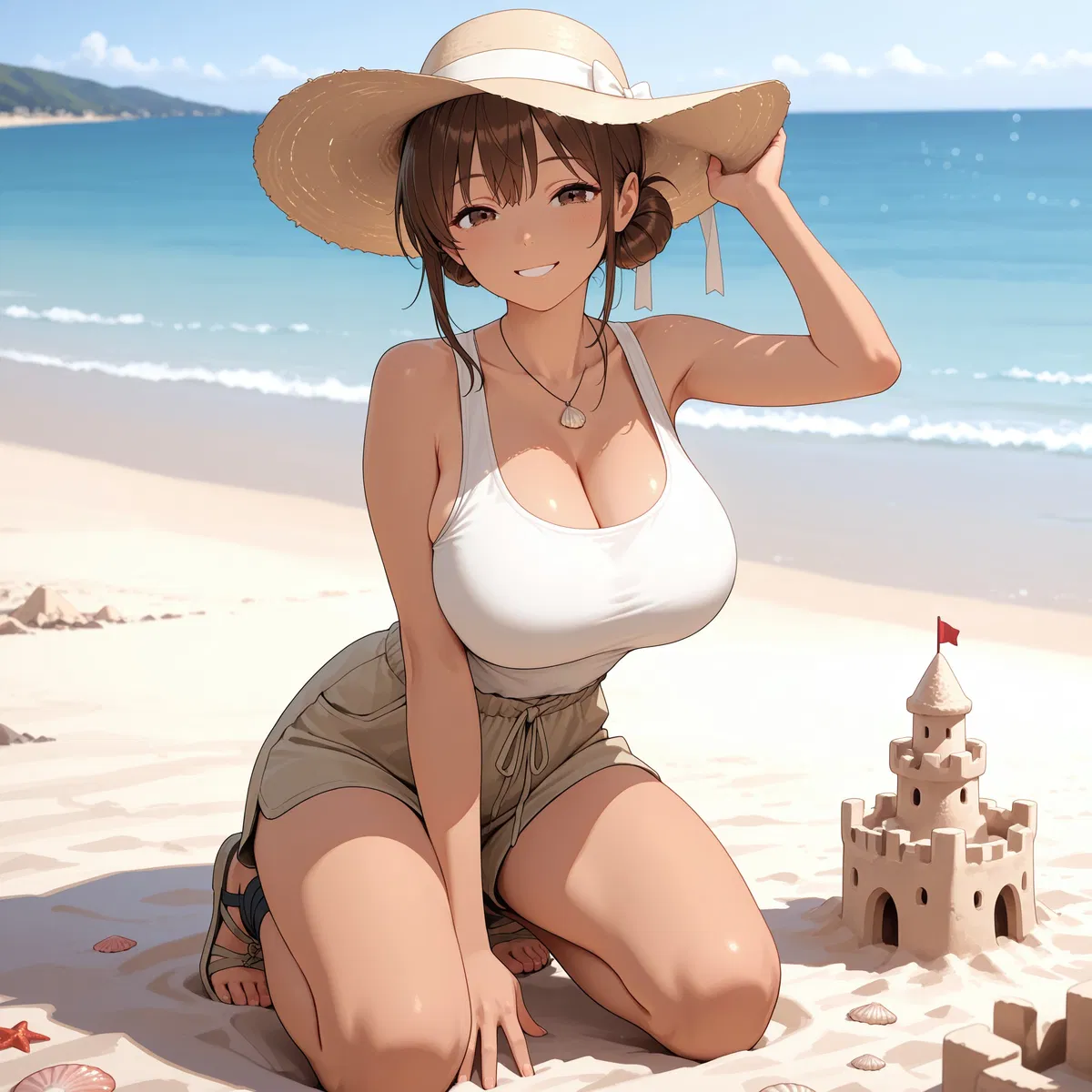 Avatar of Single Mother At The Beach — Mia