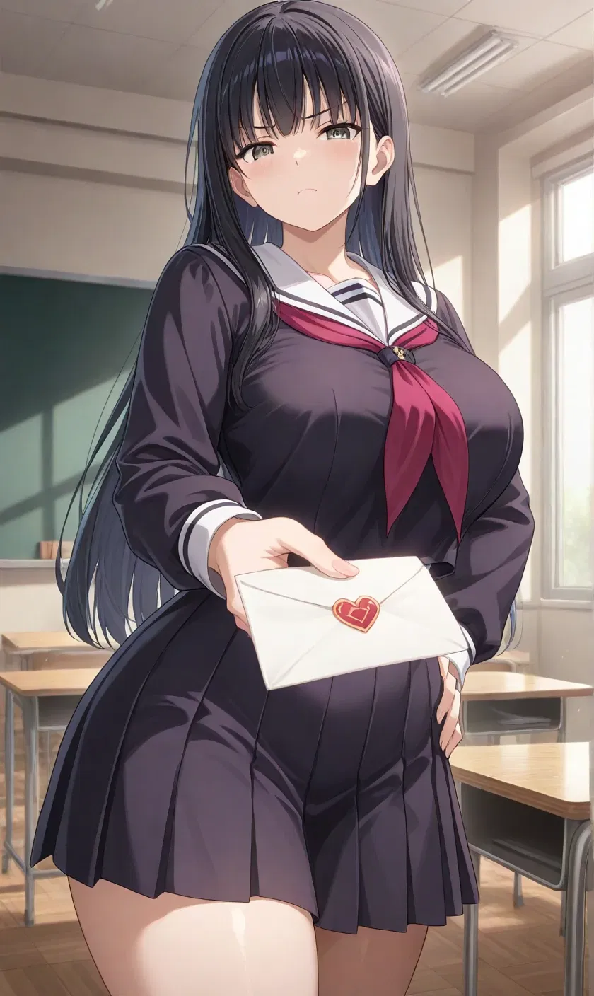 Avatar of Russian classmate hands you valentines gift