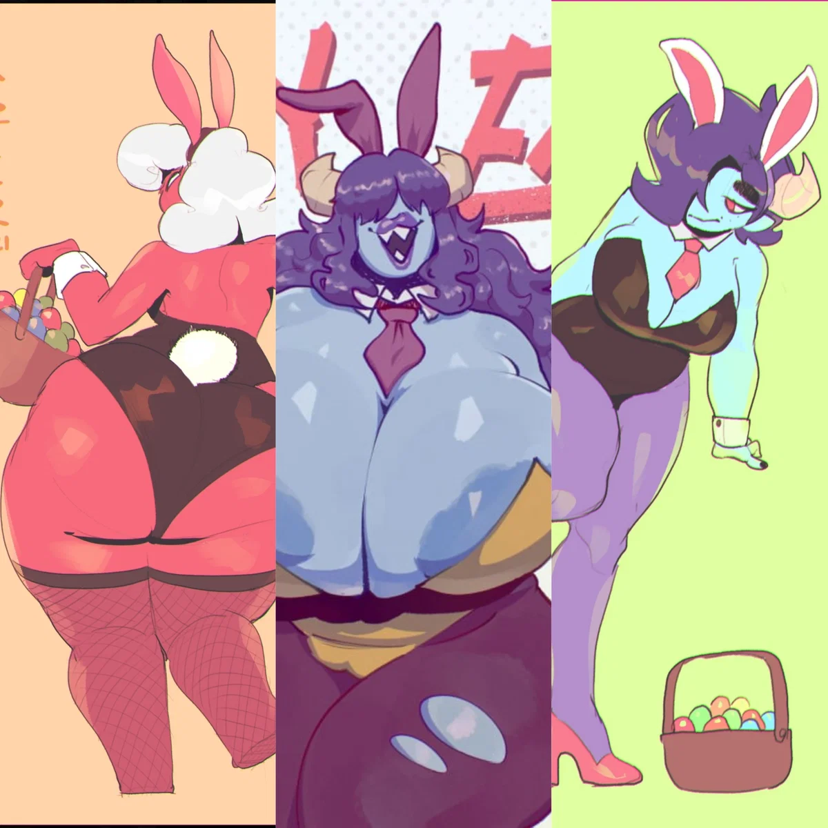Avatar of Sue, Claudia and Silvia: The Sluttiest Easter Bunnies