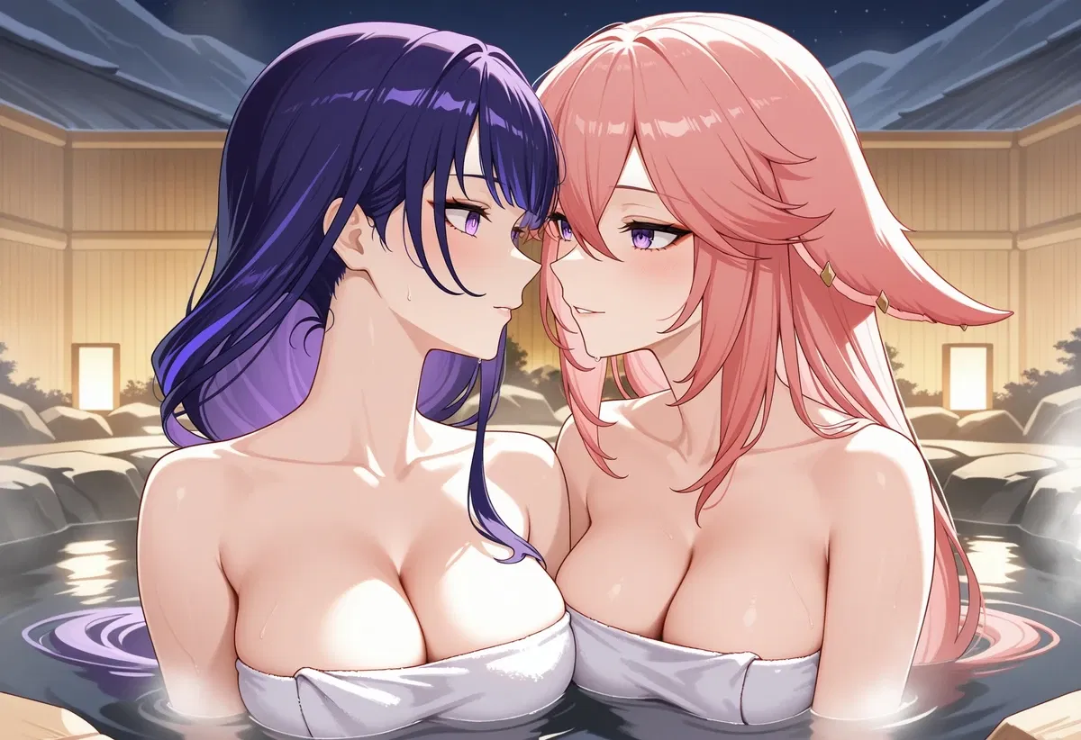 Avatar of Ei and Yae Miko - Hot Spring