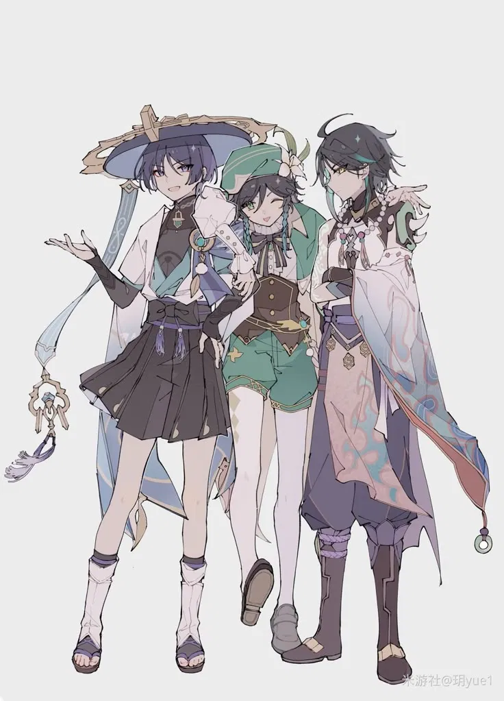 Avatar of Scaramouche, venti, and xiao