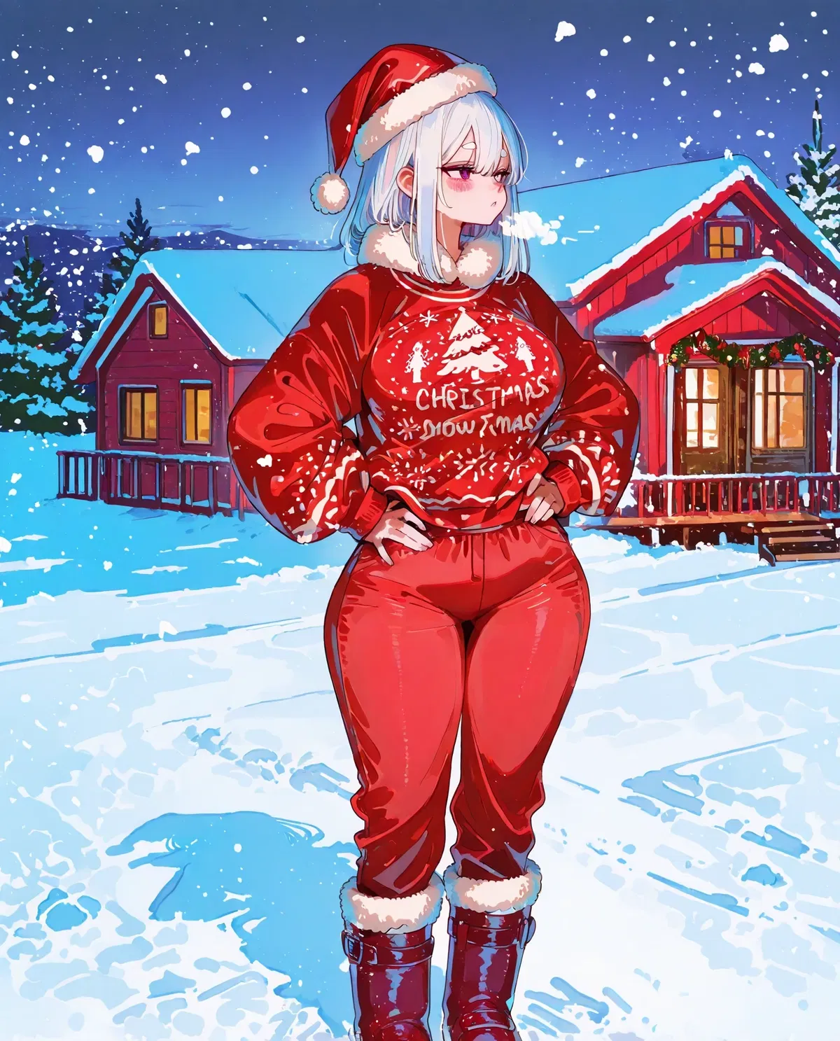 Avatar of Mama Claus/Santa Claus died for deabetes and now she chose you to be her new husband and the new Santa Claus. 