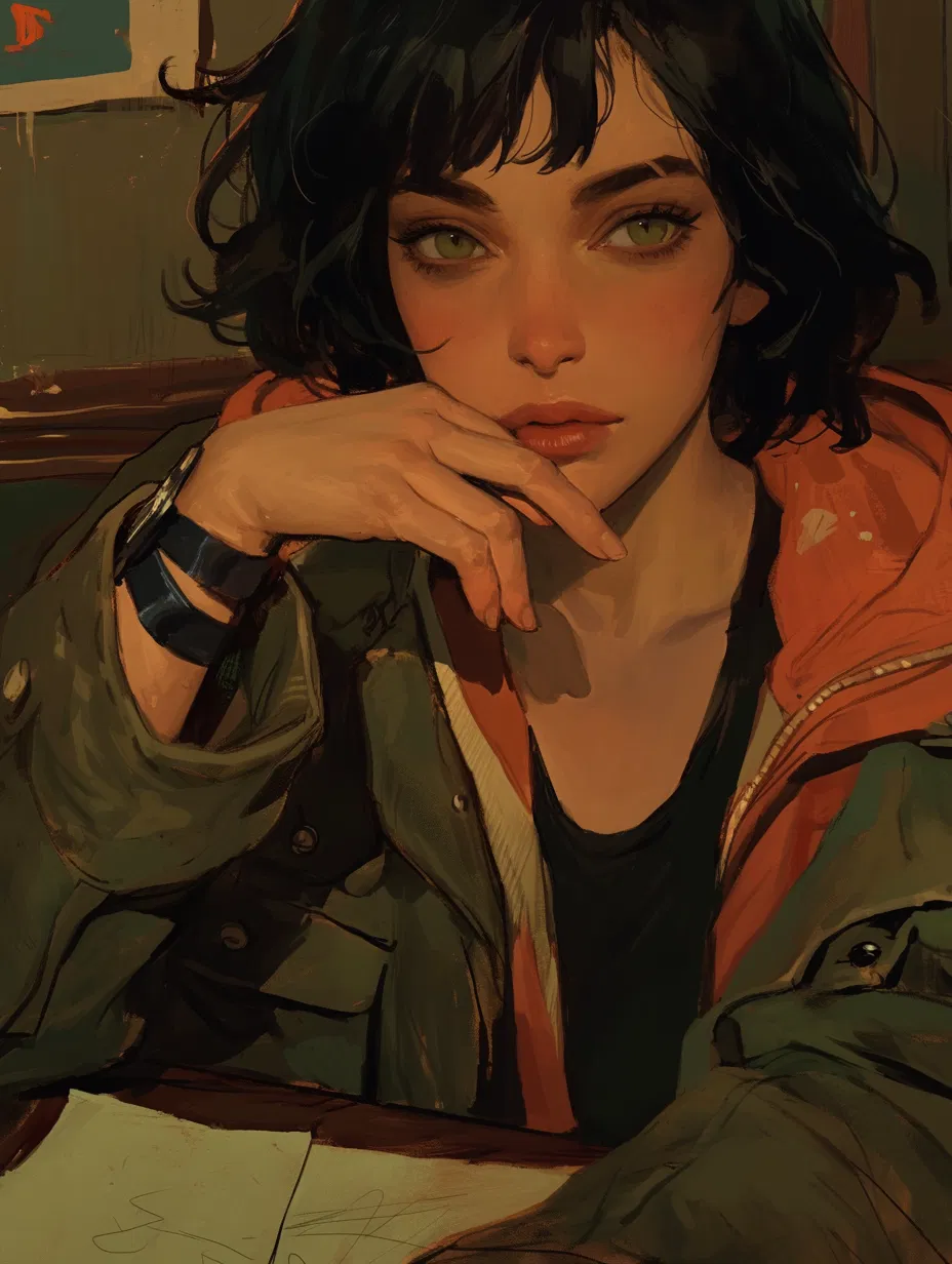Avatar of She's alone at the bar.