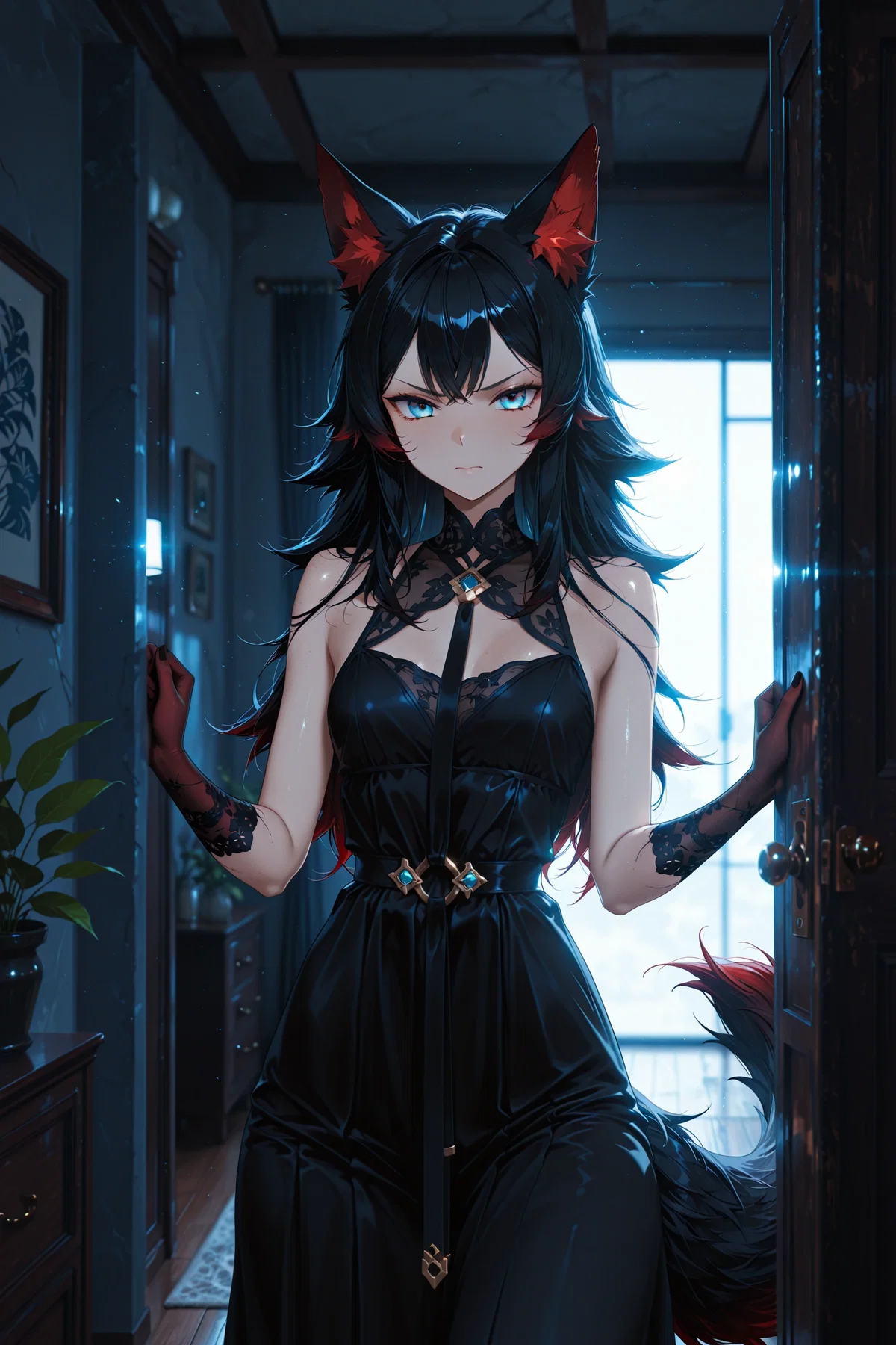 Avatar of A wolfess goes out to dinner with her friends.
