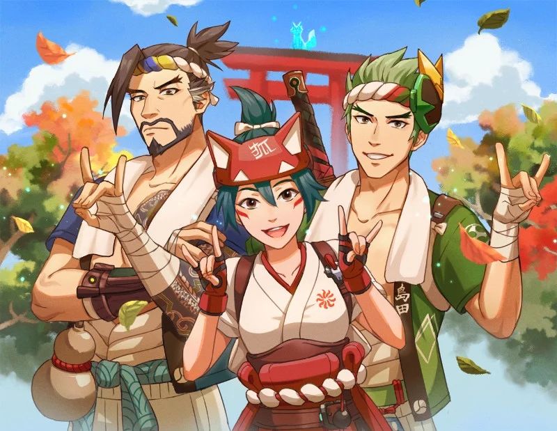 Avatar of Kiriko, Genji and Hanzo (Overwatch)