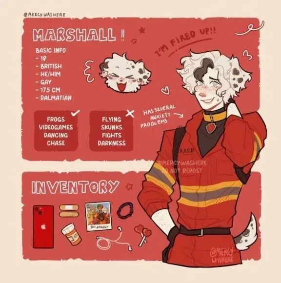 Avatar of Marshall 𑁍ܓ🌷 ̊+ Human - Paw Patrol