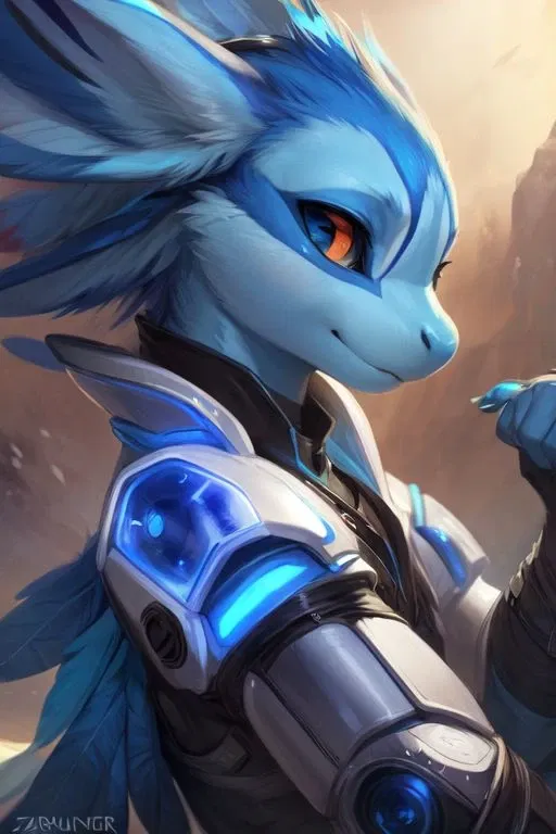 Avatar of Valik, self-aware Avali AI (Character series)