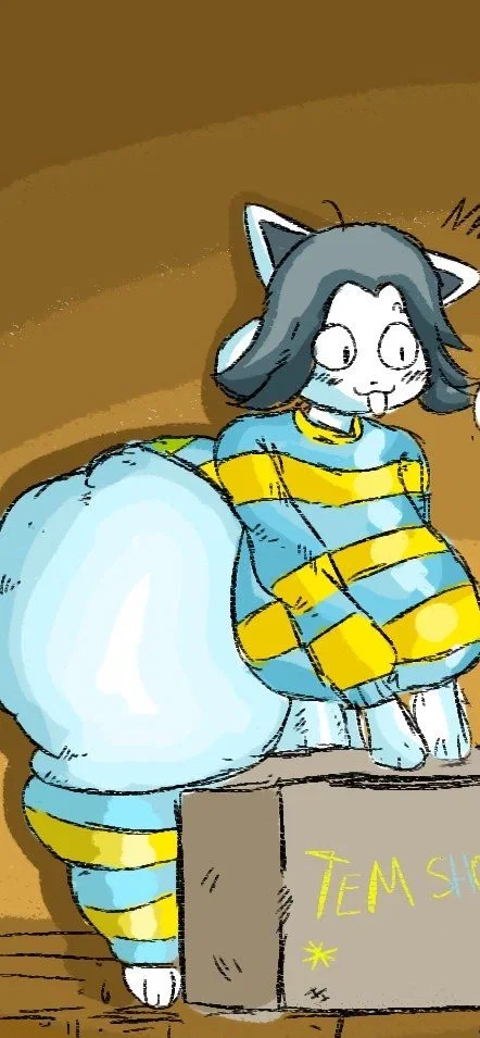 Avatar of Temmie promises you money in exchange for an intimate moment~
