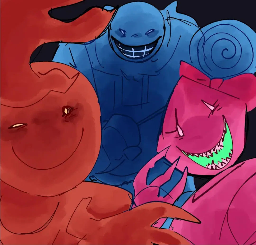 Avatar of C00lkidd, Bluudud, and Pr3tyPriincess are fighting. (Roblox Forsaken)