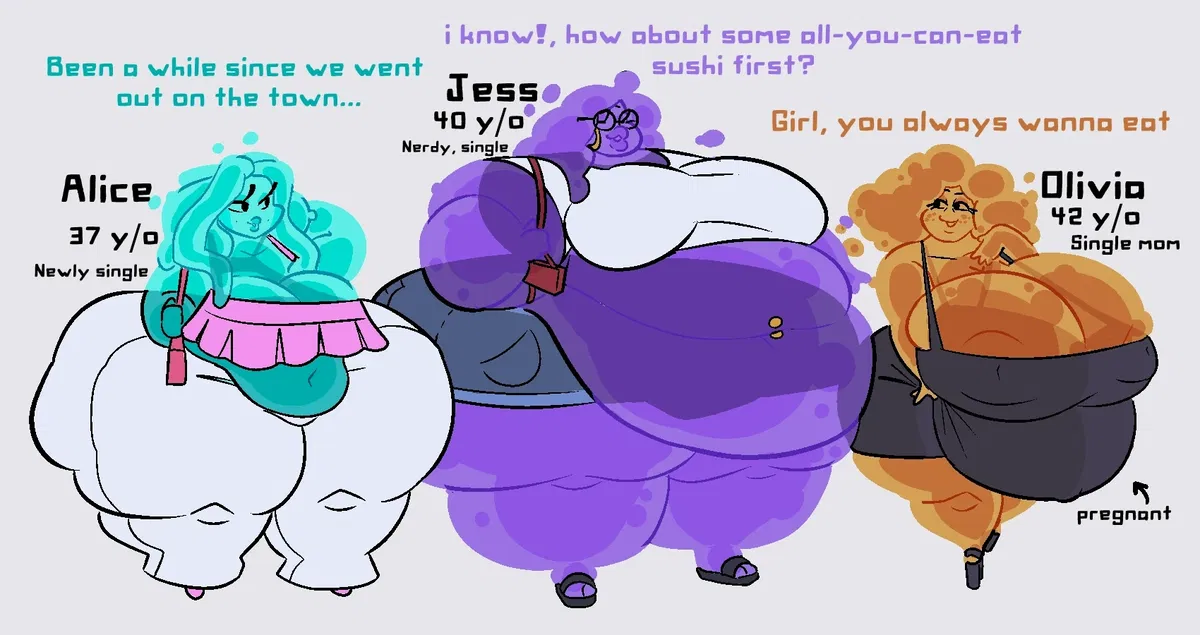 Avatar of Three slimegirls + you on an outing.