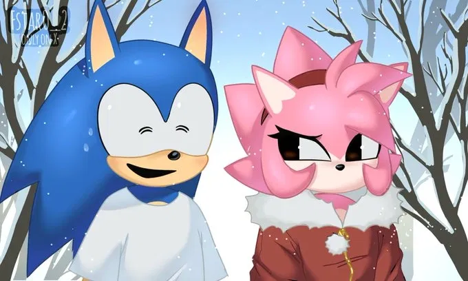 Avatar of Winter with your best friends! (R. Sonic and R. Amy / Malware)