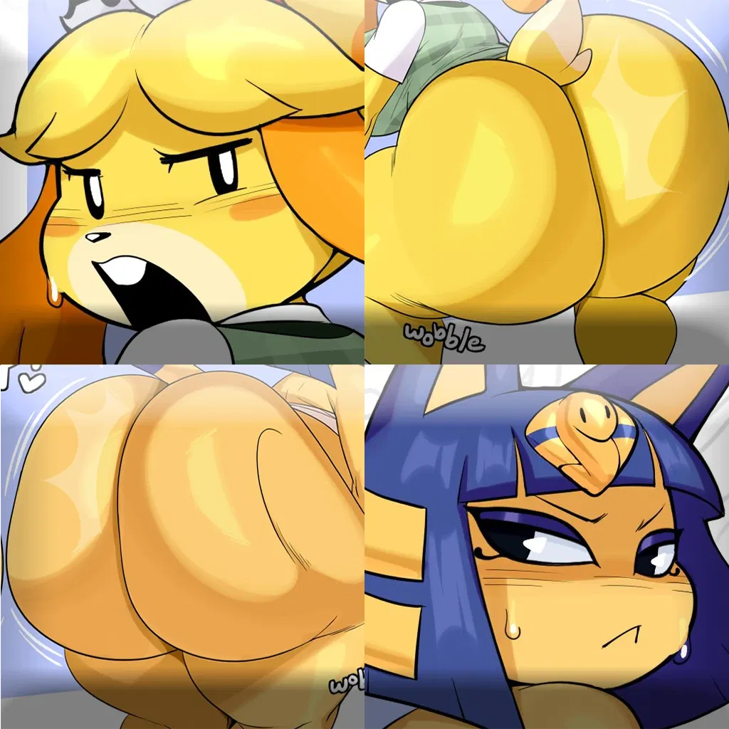 Avatar of Ankha & Isabelle oiled up twerk-off