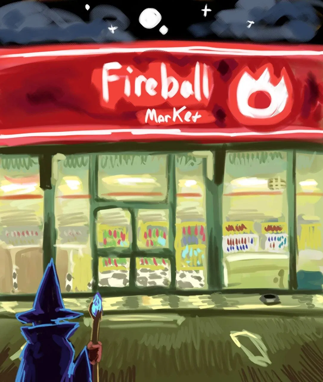 Avatar of "Fireball Market" - the fantasy supermarket where you work.