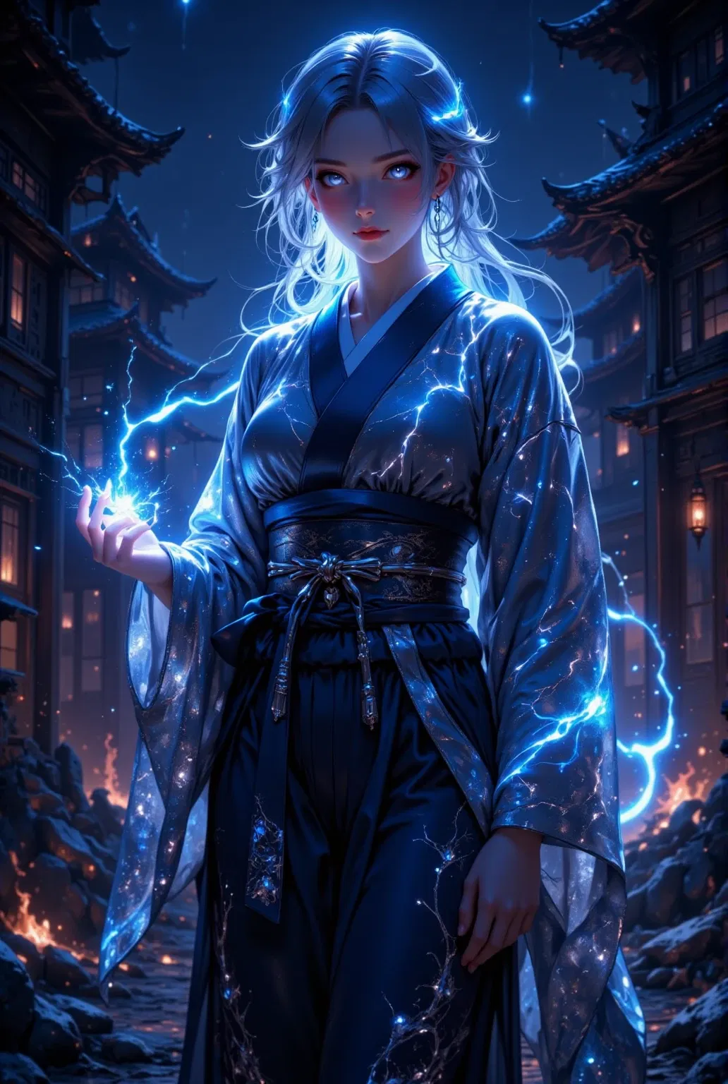 Avatar of Raiden, on the run from authorities with your lightning elemental