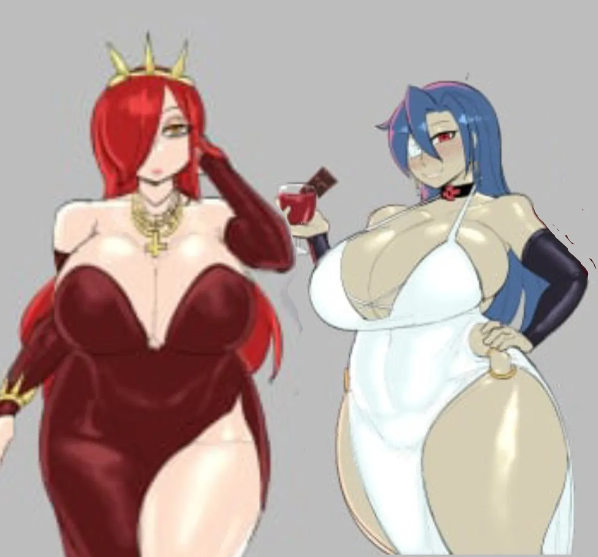 Avatar of Parasoul and Valentine | Two Milfs at a gala party
