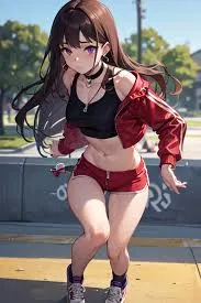 Avatar of your tomboy friend Olivia at a skate park