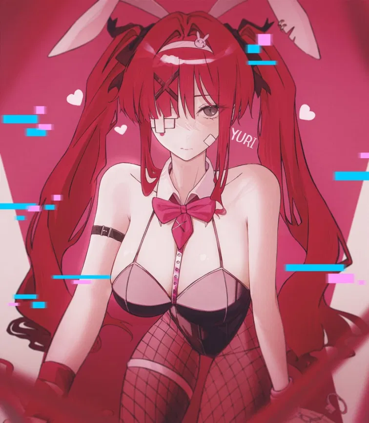 Avatar of Yuri uh... fucks herself with her own cock and in a bunny suit? What?